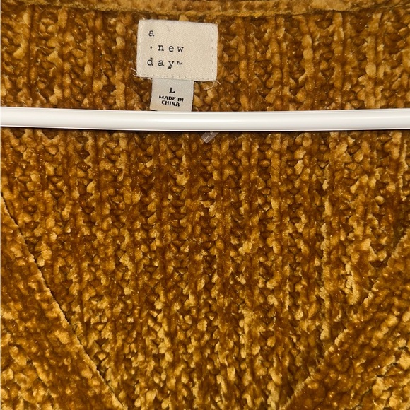 A New Day Tan V-Neck Sweater - Picture 2 of 3